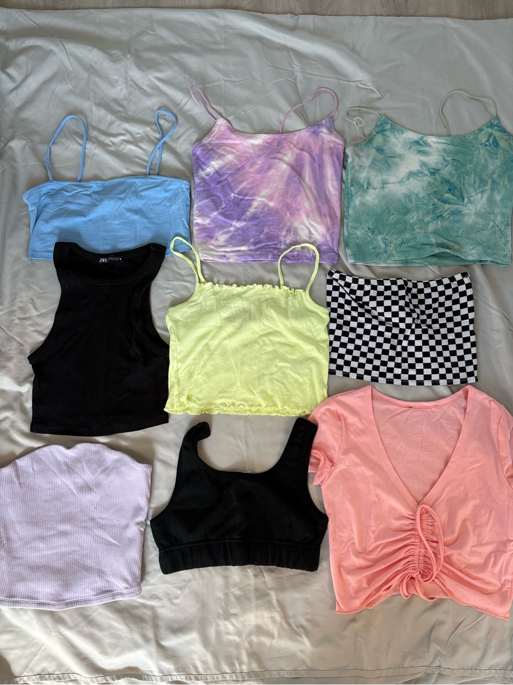 CLOSET CLEANOUT- CROPPED TANKS, TUBETOPS AND TEES